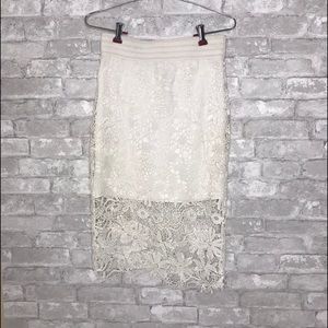 Sans Souci skirt with crochet overlay